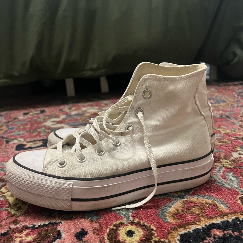 White platform converse